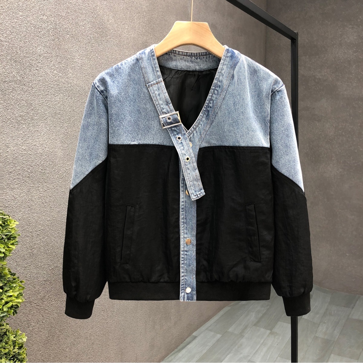 Designer Clothes Pishuai Color-Block Denim Youth Slim Fit Jacket 2025 Luxury Brand Autumn Winter New Men's Fashion Trendy Casual Versatile Coat