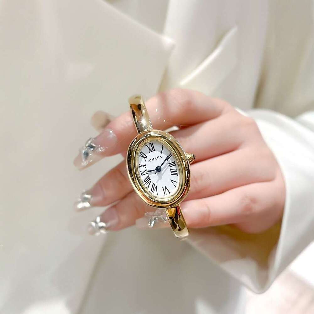 AIMANA Bracelet Quartz Watch Small Dial Niche Light Luxury Roman Numerals Oval Women's combining functionality and practicality with fashion ever