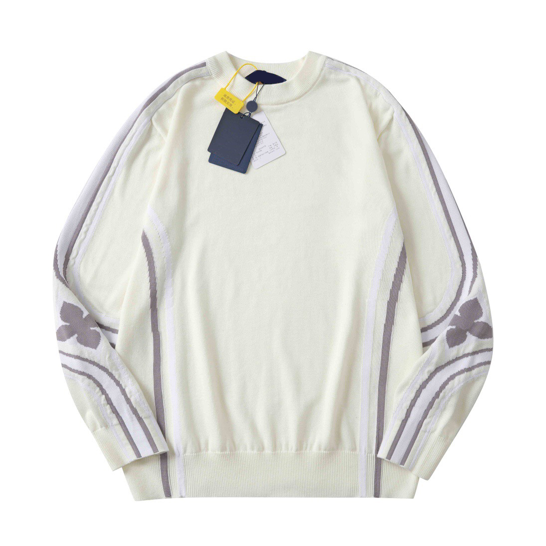 Men's Plus Size Hoodies & Sweatshirts jacquard letter knitted sweater in autumn / winter acquard knitting machine e Custom jnlarged detail crew neck cotton 753365