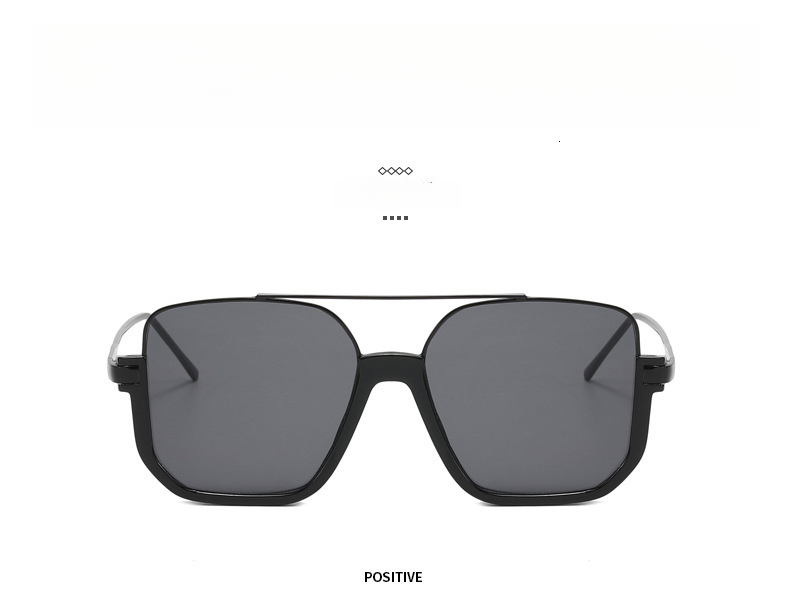 Designer Sunglasses Tea Double Beam Luxury Sunglasses Large Frame Sunglasses New Retro Personalized Sunglasses Lower Frame Women's Sunglasses