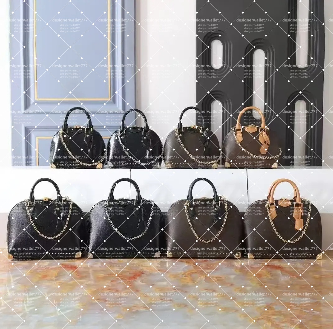 Borsa Firmata Almas Trunk Bb Shell Borsa Donna Cruise Millefleurs Borsa Classica In Pelle Vintage Con Catena In Argento Dorato Borsa A Tracolla In R-image