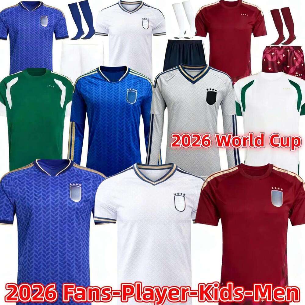 Italy Jersey 2026 World Cup italia Soccer Jerseys Football Shirts 24 25 26 27 Away Home DI LORENZO RETEGUI BARELLA FRATTESI PELLEGRINI DIMARCO GOALKEEPER Kids kit top