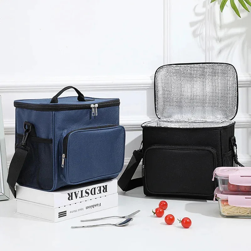 Mens and womens insulated lunch bags with adjustable shoulder straps large refrigerated tote leak proof 260114