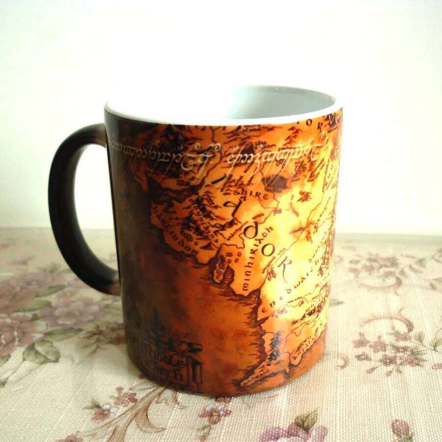 Creative Magic Hot Drink Cup Color Changing Mug Marauders Map Coffee Tea Milk Mugs Novelty Gifts