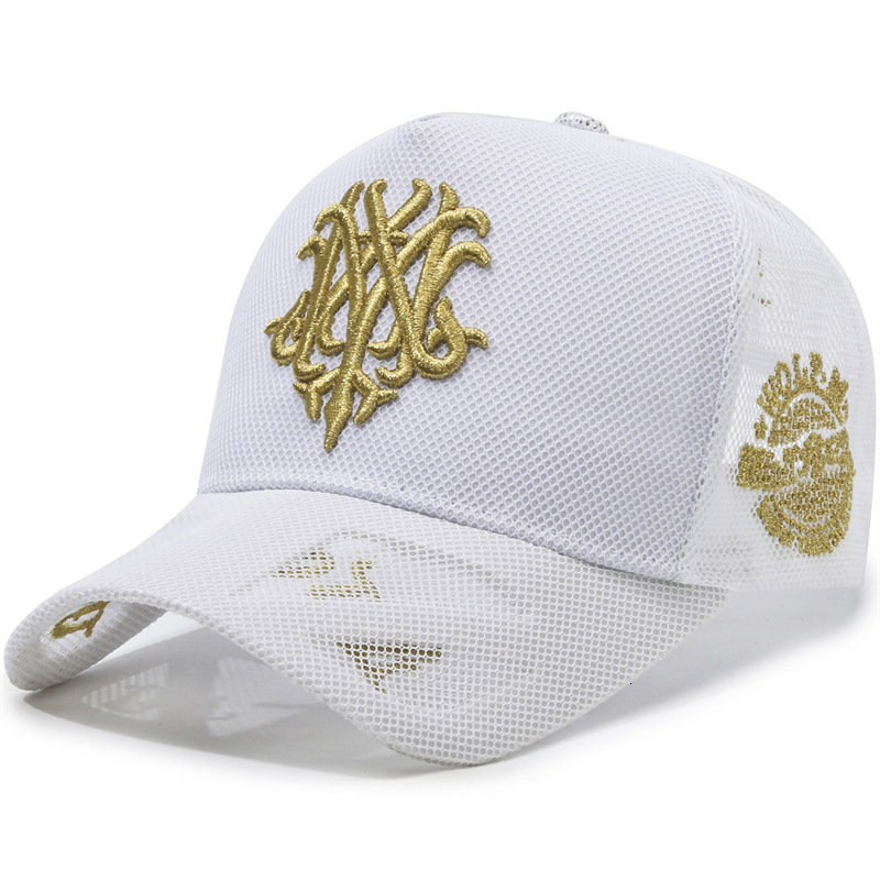 Luxury Brand Designer Cap New Summer Full Mesh Breathable High Top Baseball Cap Fashion Embroidered Duckbill Cap Outdoor Unisex Casual Mesh Hat Trend