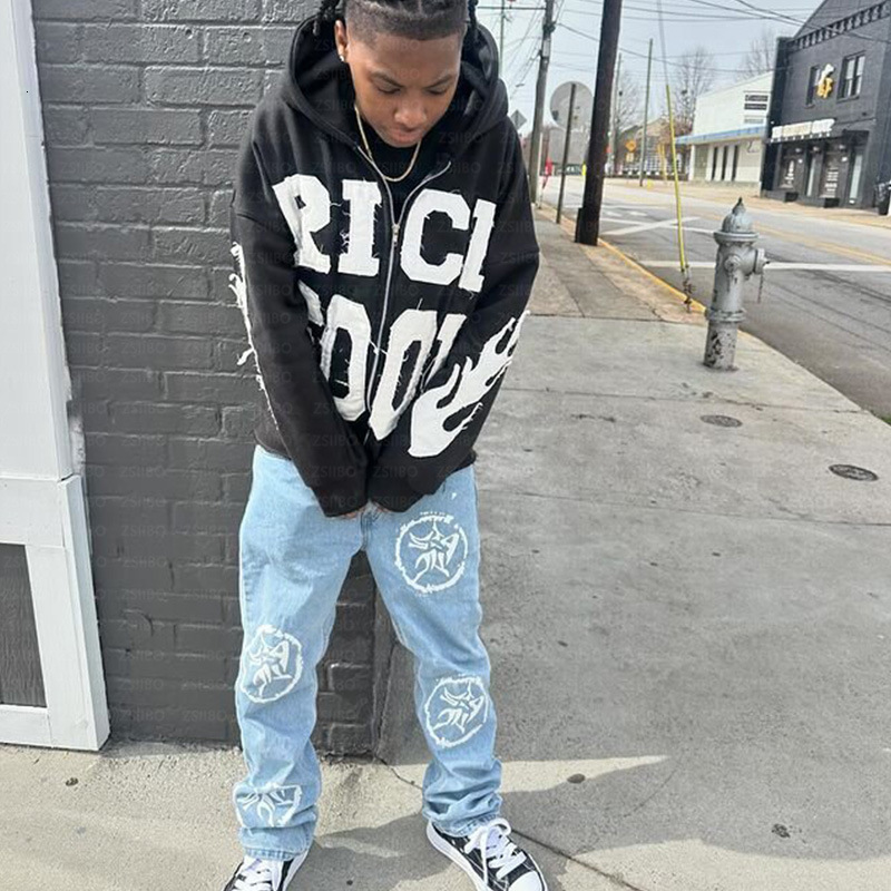 Streetwear Vintage Union Jack Zip Hoodies Y2K Clothing Mens Womens Striped Oversized Hoodies Sweatshirts Casual Jackets 251030