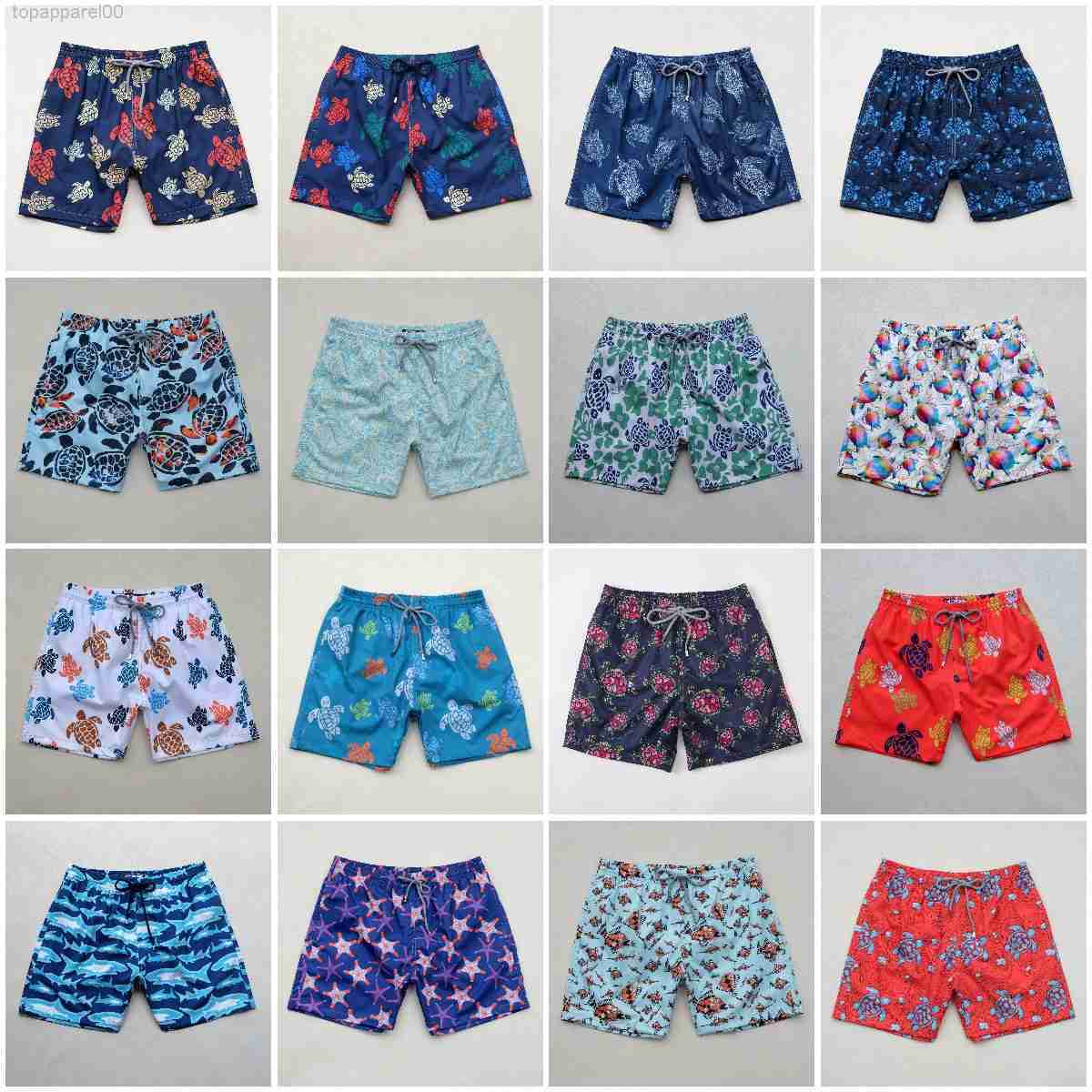 Mens Boardshorts Trunks Mens Surfwear Elastic Quick-Drying Waterproof Turtle Mesh Shorts