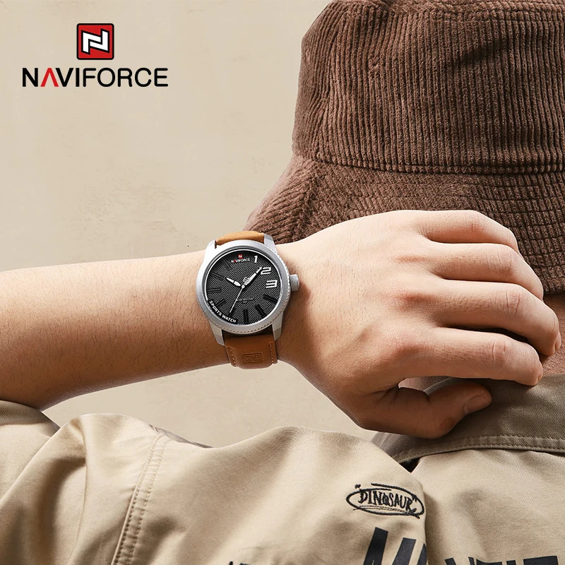 Original NAVIFORCE Watch For Men Quartz Sport Waterproof Clock Fashion High Quality Male Leather Wrist watch 260114