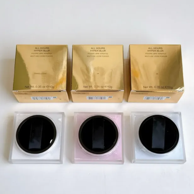 Black PU Leather Loose Setting Powder Smoothing Waterproof ALL HOURS HYPER BLUR LOOSE POWDER Full Coverage 10g