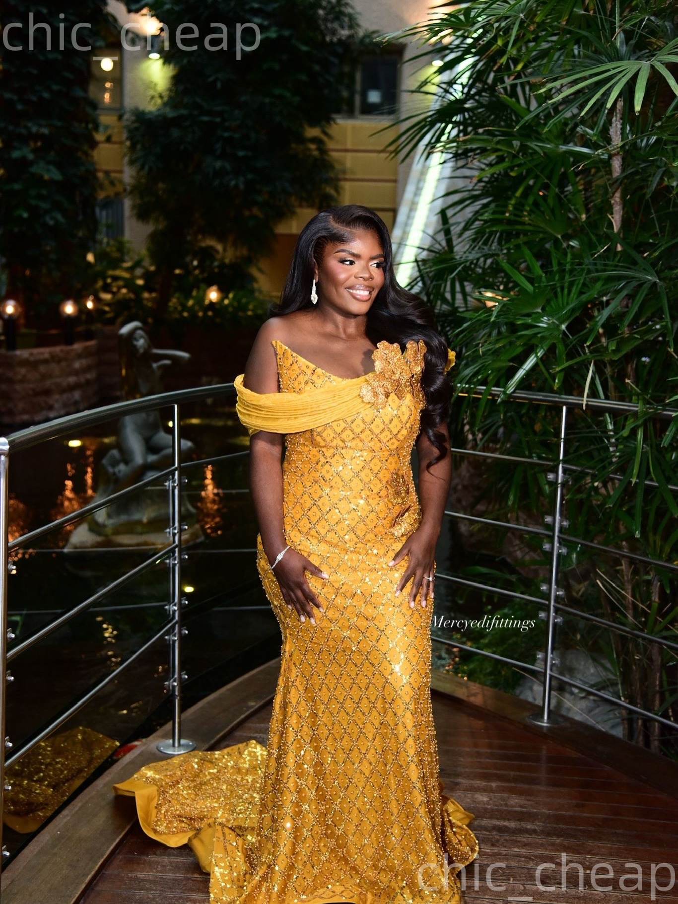 Aso Ebi Nigerian Yellow Mermaid Prom Dresses 2026 Flowers Sequined Sweetheart Evening Formal Party Second Birthday Engagement Gowns Dress For Special 