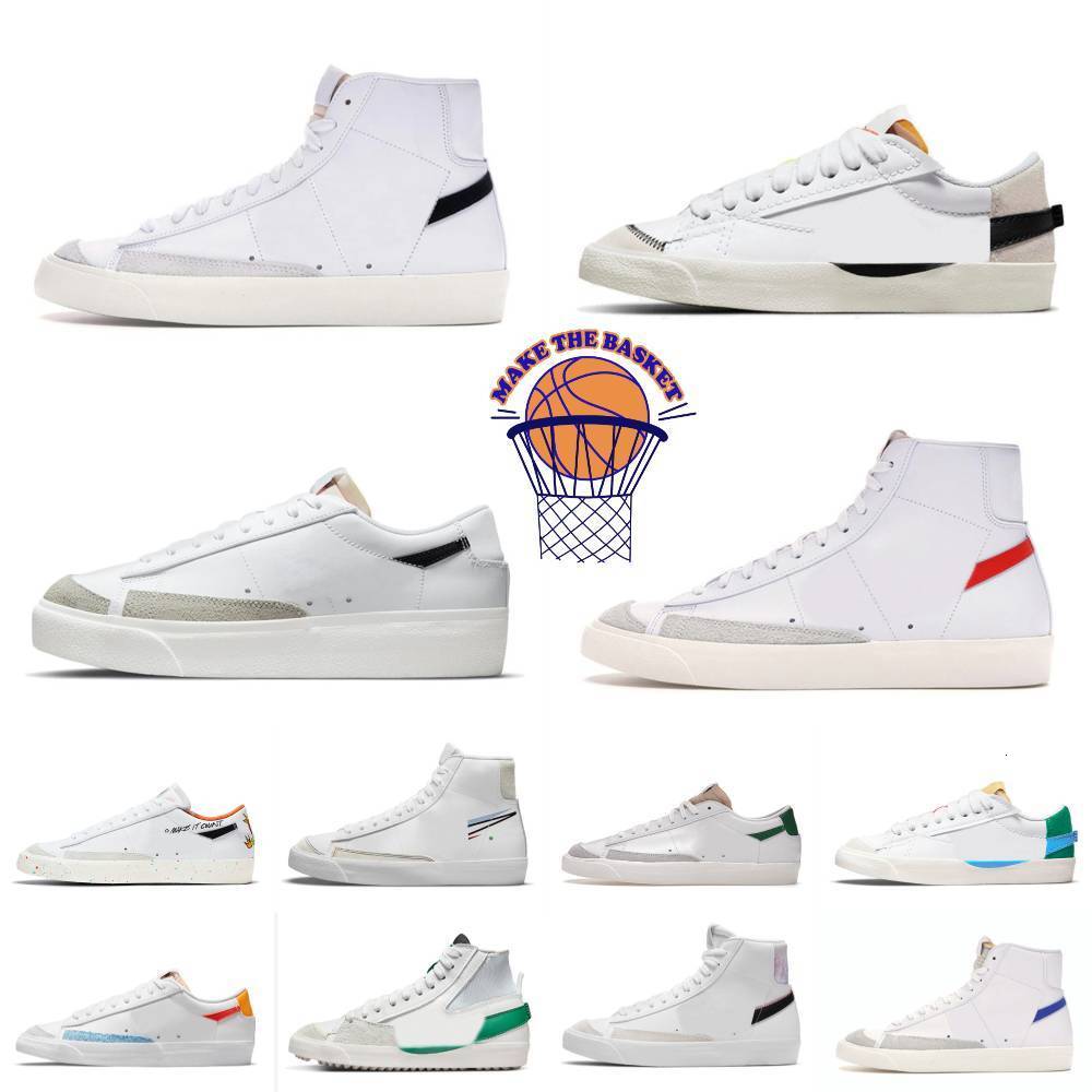 Trainers Blazers Vintage Runners Casual Shoes Classic Men Women Jumbo Red Black White Sketch Pine Green High Mid Outdoor Shoe Summit Arctic Punch Sail Gum Sneakers