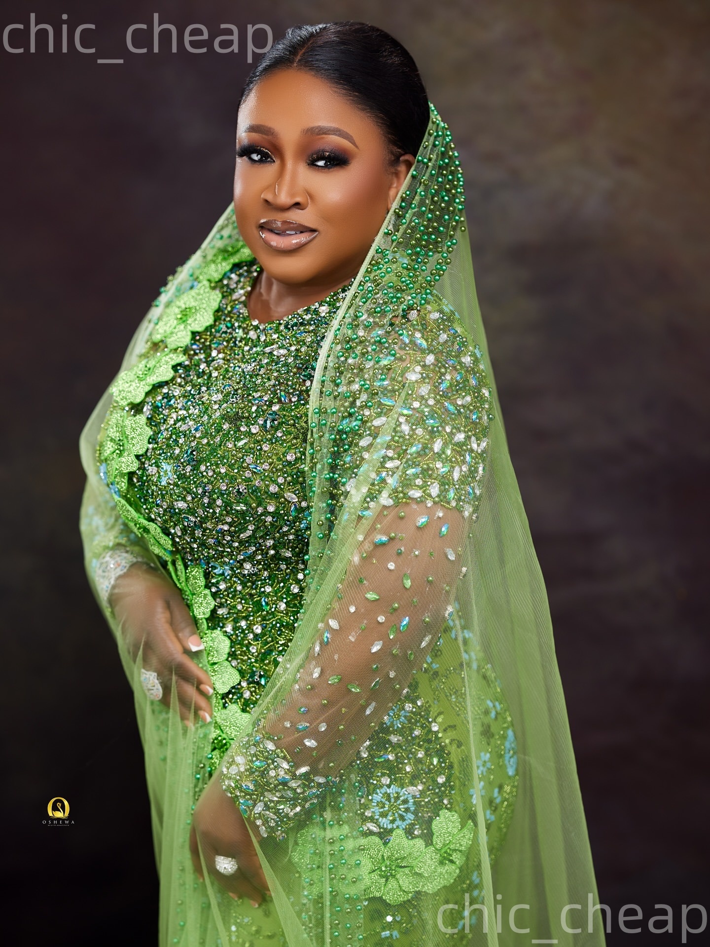 Aso Ebi Nigerian Green Mermaid Prom Dresses 2026 Flowers Crystals Floral Lace Evening Formal Party Second Birthday Engagement Gowns Dress For Special 