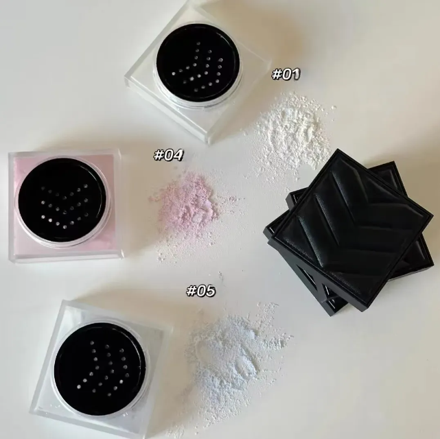 Black PU Leather Loose Setting Powder Smoothing Waterproof ALL HOURS HYPER BLUR LOOSE POWDER Full Coverage 10g