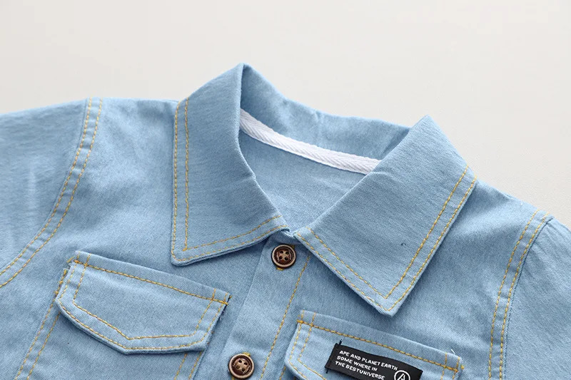 Summer Children Clothes Boys Suit Denim Tops Jeans Pants 2PcsSet Infant Casual Outfits 260113