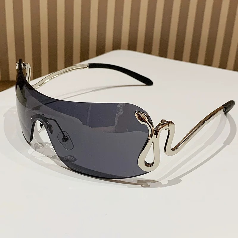 New Frameless Integrated European Designer Sunglasses Fashionable Luxury Glasses Women's Sunglasses Men's Glasses Personalized Trend High-en