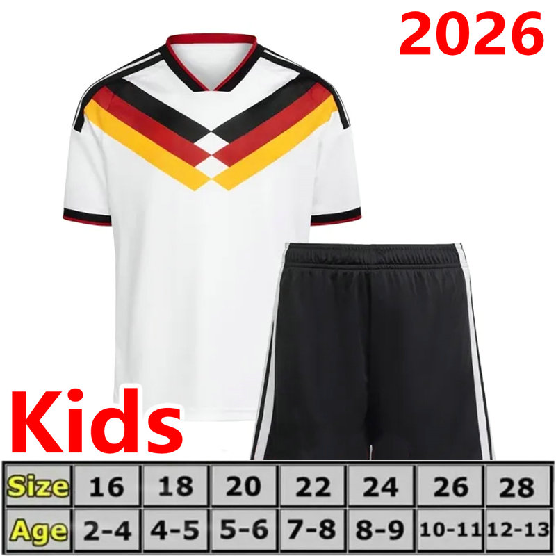 Kids set Germany soccer jersey 2026 MUSIALA GORETZKA football shirt 26 27 UNDAV KIMMICH WIRTZ SANE camesitas de futol BAUMANN goalkeeper women men kids uniforms