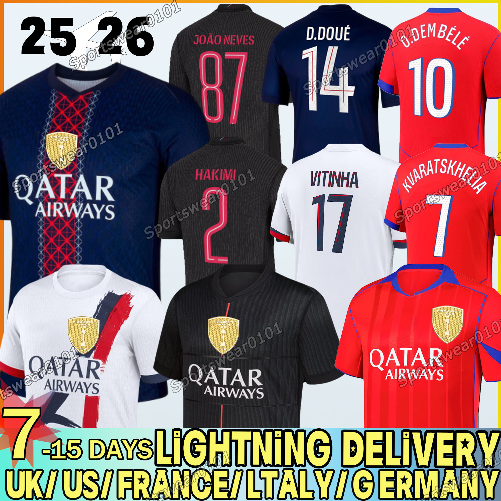 psges jersey 25 26 Ousmane Dembele jersey Khvicha Kvaratskhelia Football Shirt GonCalo Ramos Gianluigi Donnarumma kit Soccer Jerseys kids paris st germain jersey