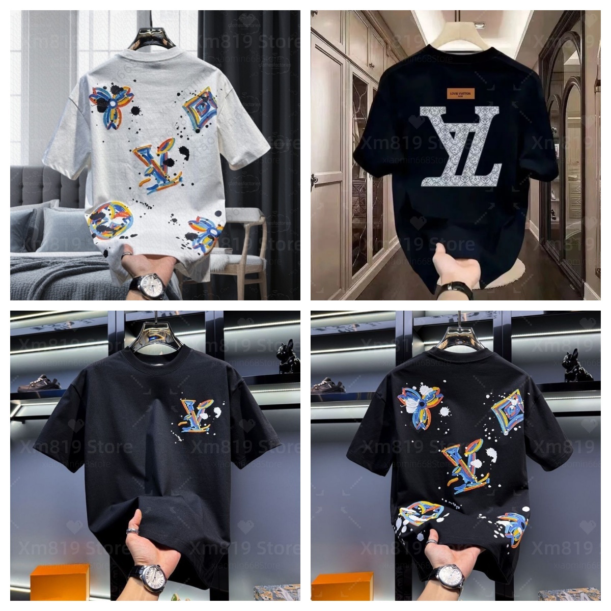 Mens Tshirt Designer T-shirt T Shirts Summer Painted Graphic Shirt Unisex Men Women Short Sleeve Fashion Tops Casual Vintage Luxury Brand Retro Tees