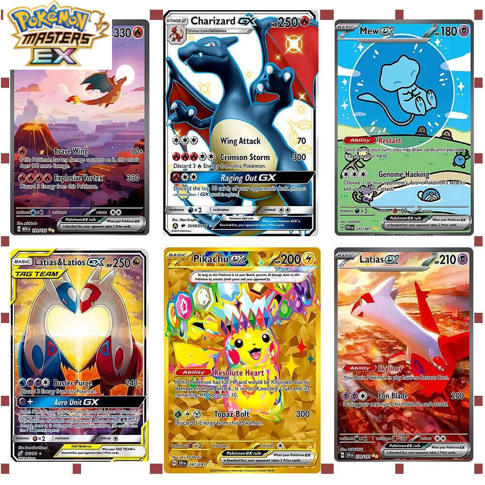 pokemon cards proxy PKM PTCG Charizard GX VMAX Pikachu EX Mew Greninja Rare Rainbow Collectible high quality Trading Game L260114