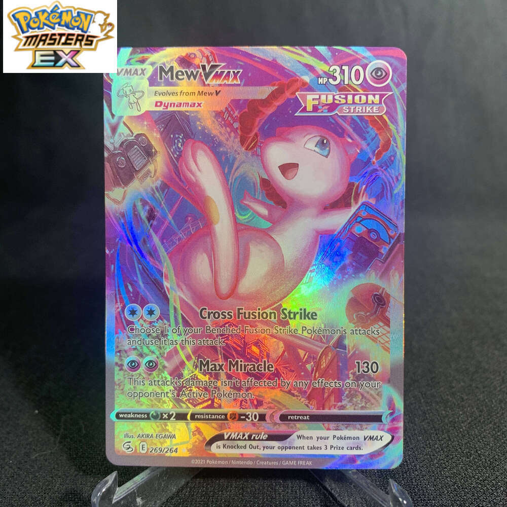 Pokemon Shining Mewtwo Holographic Mew Ex GX VMX Hobbies Rare Collection Battle Cards Proxy Card Toys Gifts L260114