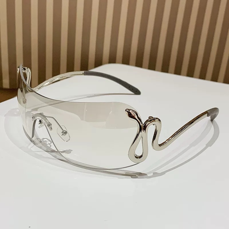 New Frameless Integrated European Designer Sunglasses Fashionable Luxury Glasses Women's Sunglasses Men's Glasses Personalized Trend High-en