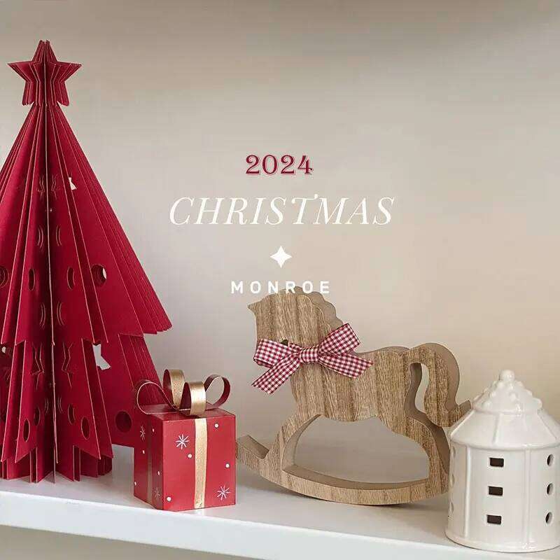 Desktop holiday decoration wooden horse living room restaurant coffee table wood atmosphere small ornaments