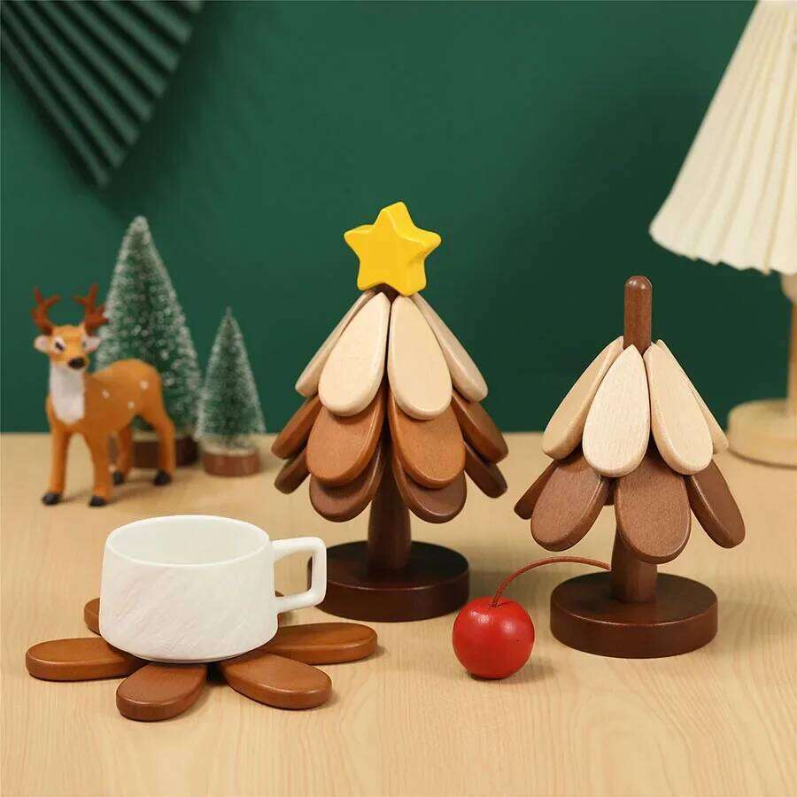 Tree Insulation Solid Wood Dining Table Anti Scalding Pot Mat Festival Gift Creative And Personalized Home Decoration