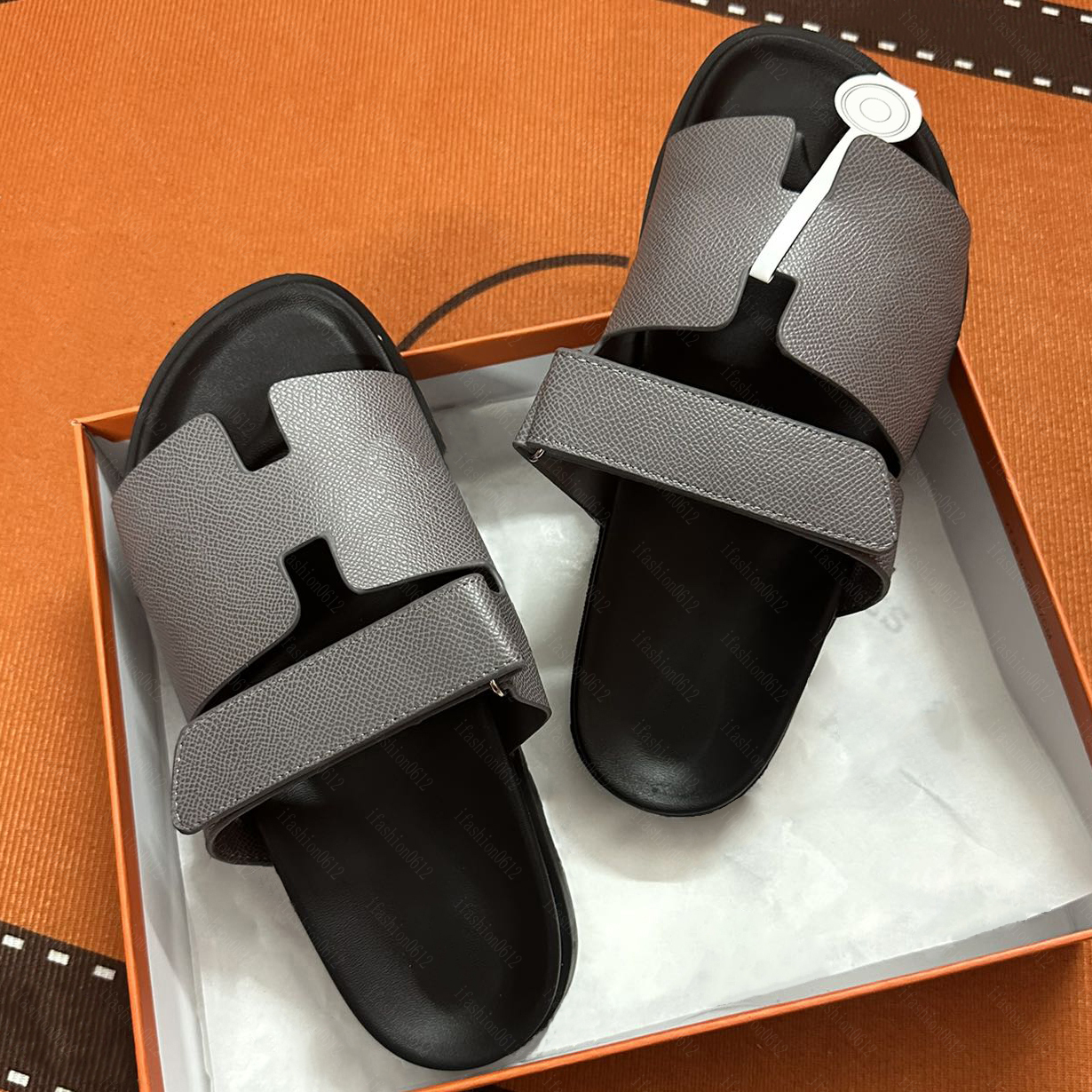 Classic Sandals Designer Leather Women Man Slides Sandal Summer Flat Shoes Fashion Beach Casual Slippers Letter Outdoor Indoor
