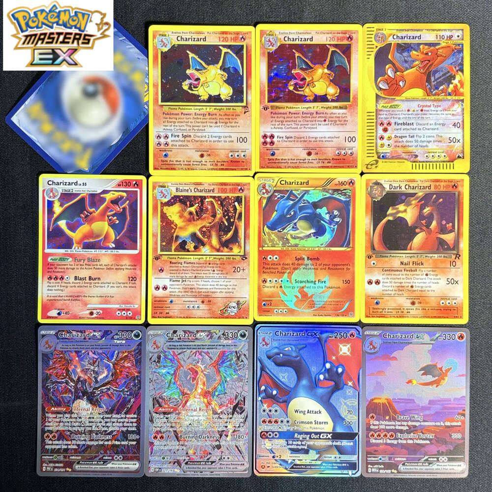 PKM Single Proxy Foil Card Charizard Series VMAX Hobbies Collectibles Game Collection PTCG Anime Cards L260114