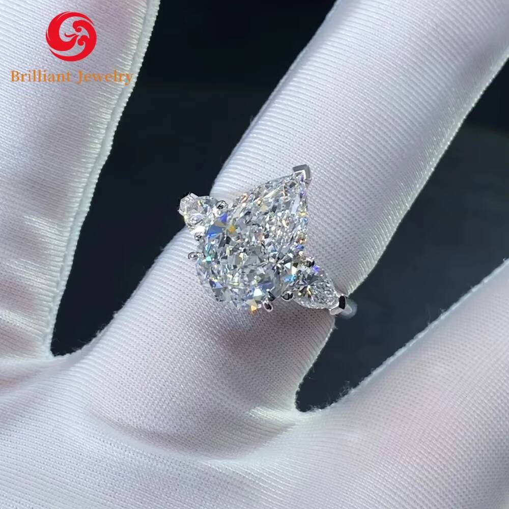 Luxury CVD HPHT Pear Cut Lab Grown Diamond Ring IGI Certified 14k 18k Gold Lab Diamond Engagement Wedding Rings Unisex