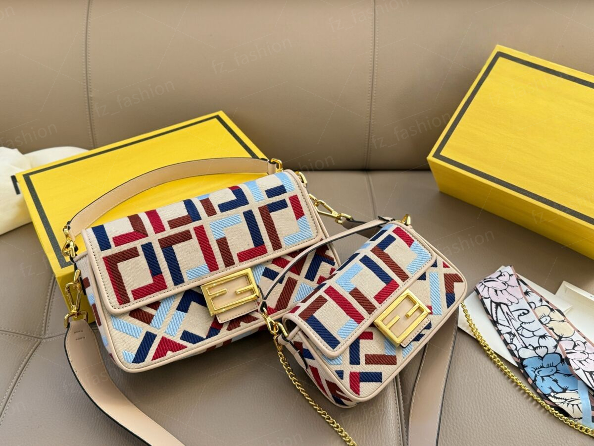 10A Luxury Bag Designer Bag Tote Bag Shoulder Bag FF Baguette Crossbody Handbags Embossment Evening Bag Flap Chain Bag FF Bag Women Crossbody Bag Clutch Bag 7e3