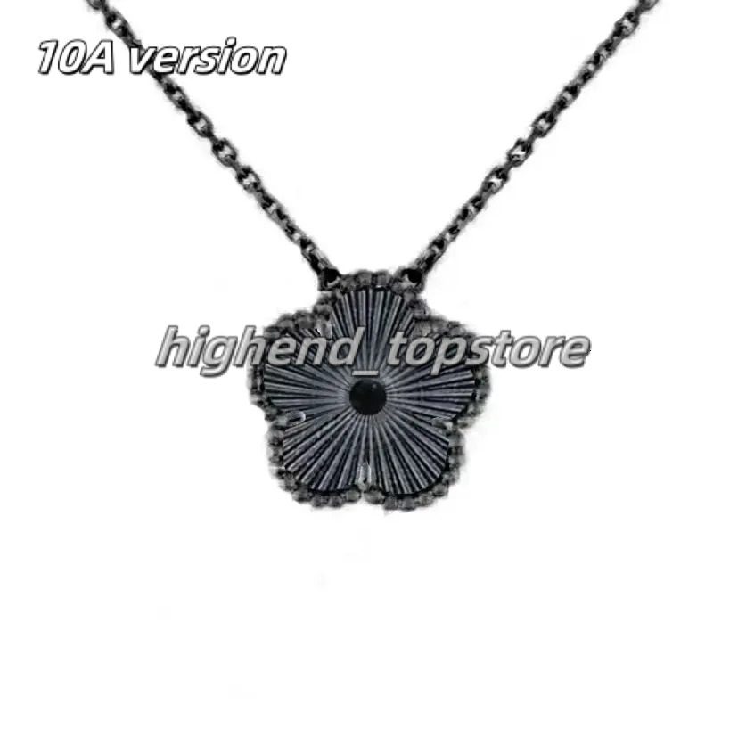 2026 AAA Vancliff Necklaces Clover Jewelry Flower Necklace Gold Sier Rose Plate Agate Dia Fashion Classic Charm Chain Wedding Gift Party Van Cleefnecklace b53