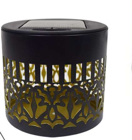 Solar Outdoor Waterproof Spotlight Mandala Pattern Sensor Garden Villa Iron Wall Hanging Lantern Light