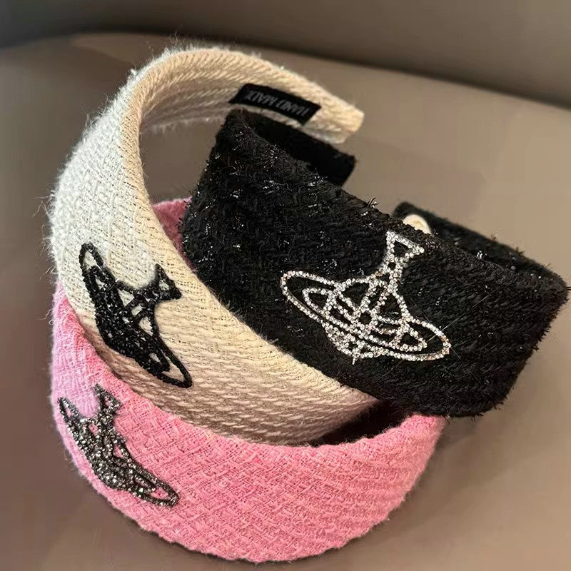 Designer Headband Women Wide-edge Hairbands Elastic Rubber Bands Headwrap Hair Accessories Gifts