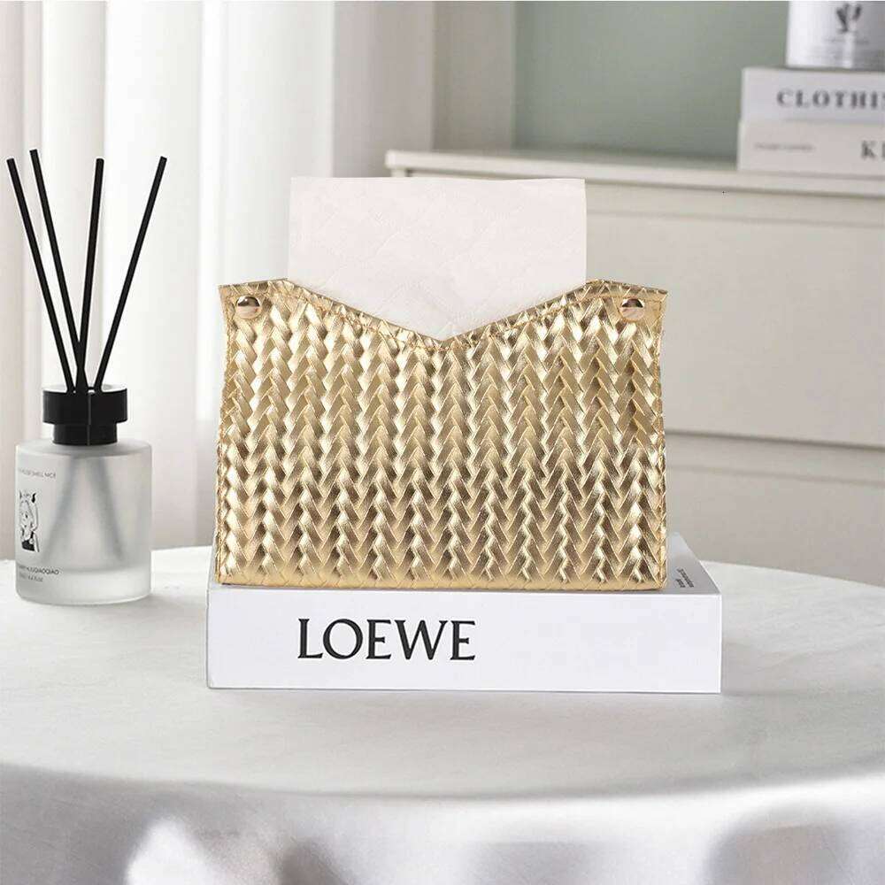 Facial Tissue Case Box Cover Square PU Leather Holder for Bathroom Vanity Tabletop Car Domestic Use Living Room Bedroom Kitchen Storage Organizer