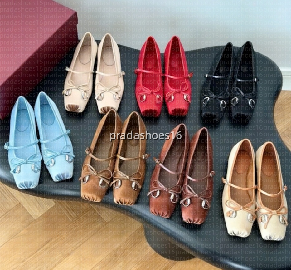 Horsebit Ballet flat Paris Designer Professional Dance Shoes Satin ballerinas Bowknot Round Shallow Mouth Single Shoe Mary Jane comfort flat sandals women Loafers