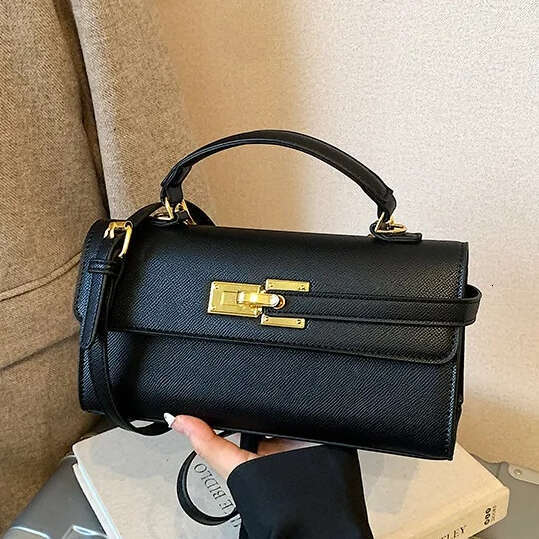 Premium-feel Bag Fashionable Lock Clasp Handheld Small Square Bag casual simple versatile single Shoulder Bag light luxury trendy crossbody bag Mini H