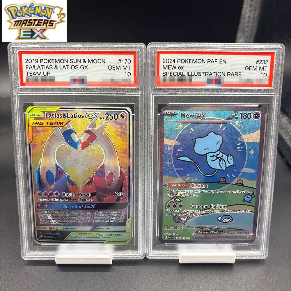 DIY PTCG English Version PIKACHU CHARIZARD MEW Collection Copy 10Points Rating Card Anime Game Gift L260114