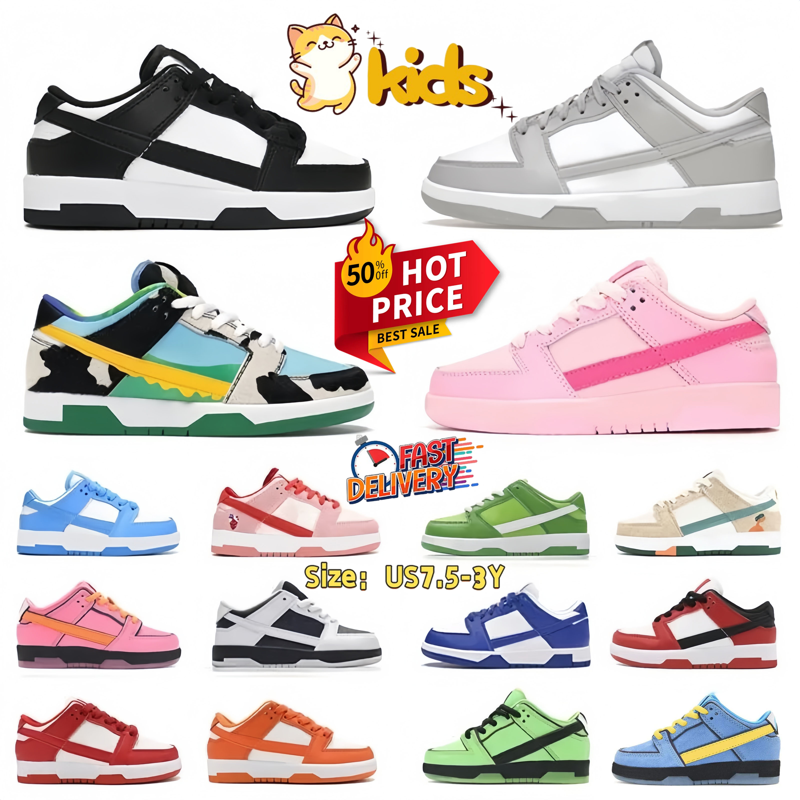 kids shoes Designer kids sneakers toddler Shoes Baby Boy Girl Children Shoe Black White Olive Green Coast ucky Cows Pink Kids Low Fashion Outdoor Trainers Sneakers