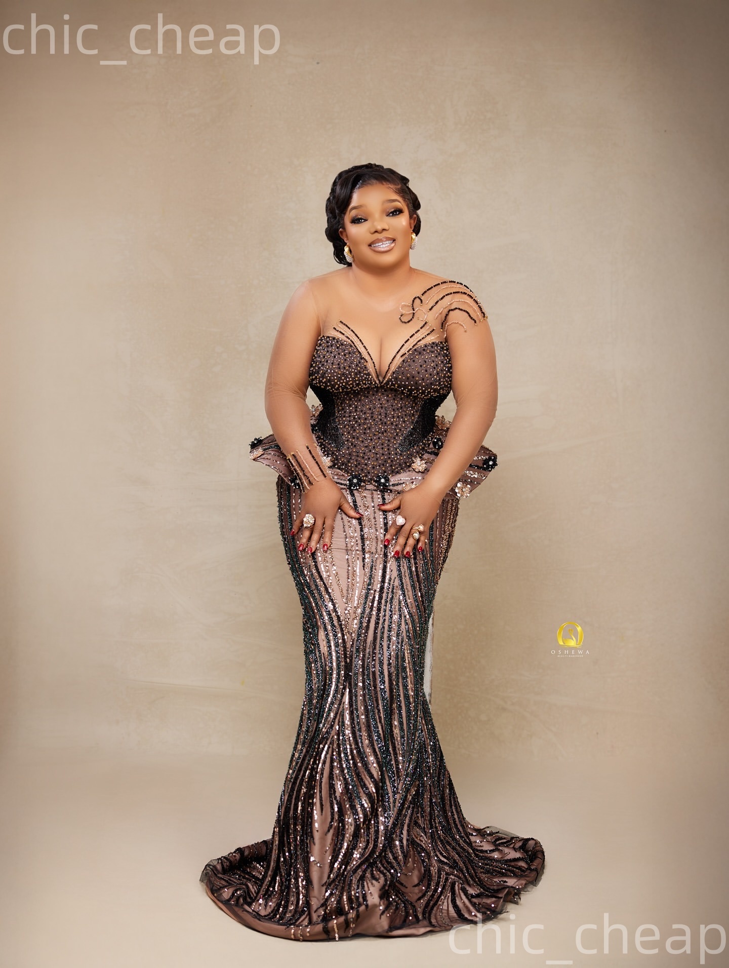 Aso Ebi Nigerian Black Mermaid Prom Dresses 2026 Beaded Illusion Sequined Evening Formal Party Second Birthday Engagement Gowns Dress For Special Occa