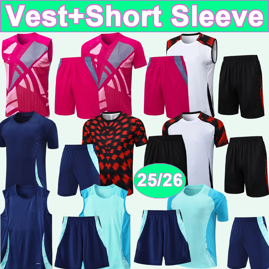 25 26 flaMEngo Training Wear Sleeveless Kit Soccer Jerseys L.ARAUJO PEDRO B.HENRIQUE VARELA GERSON MATHEUS G. CLEITON Short Sleeve Footall Shirt