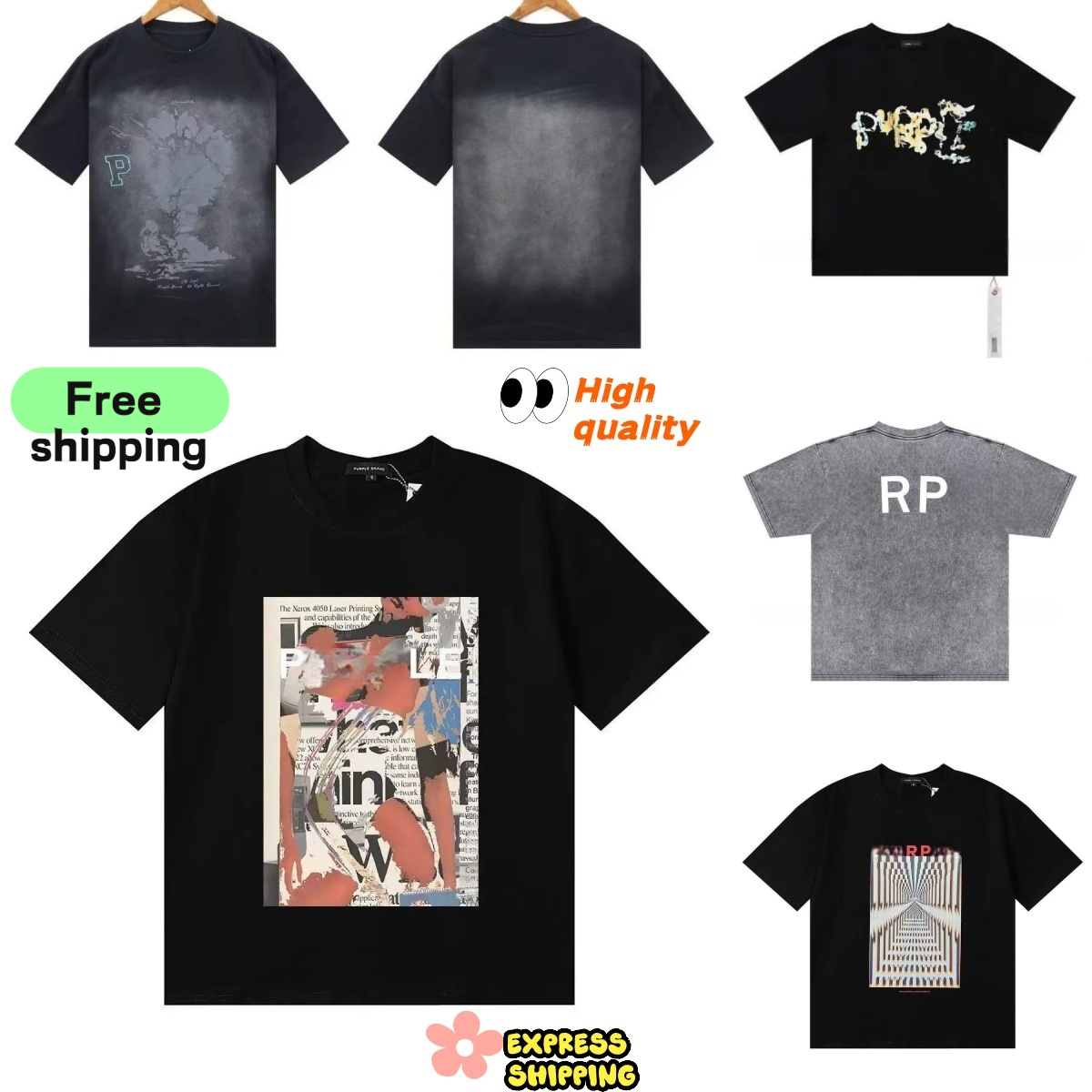 purplesshirt graphic tee Designer High Street Men's Printed Summer Fashion Women purple Shirt Designer Long Sleeve Top Letter Cotton Shirt High Quality Clothing 25