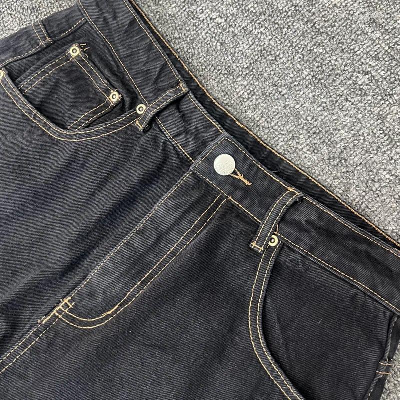 Men's Jeans Harajuku Casual Derschutze Straight-leg Heavy Exquisite Embroidery Print High Quality Real Po Y2K