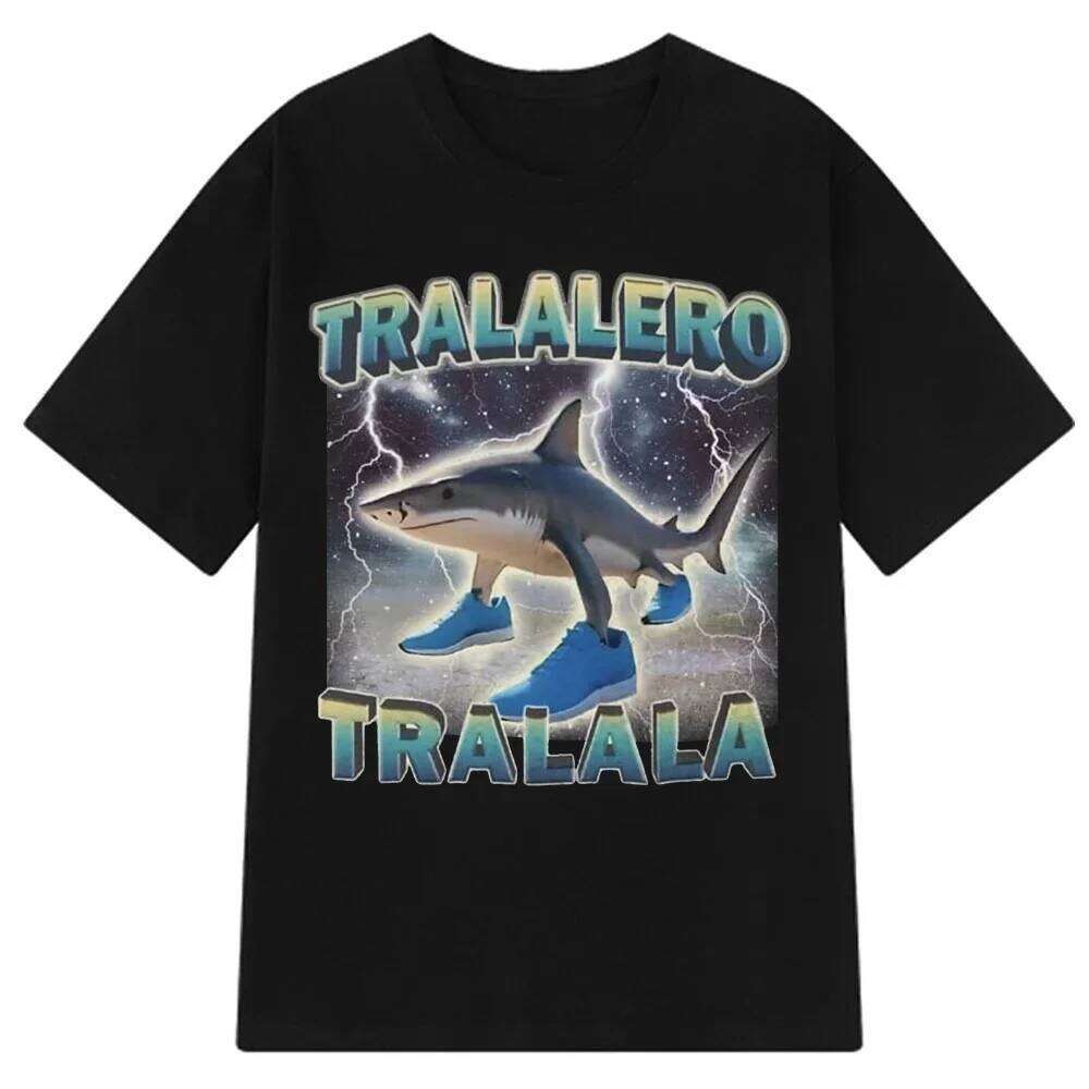 Tralalero Tralala Cotton T-shirt Tungtung Sahur Brainrot Kids Anime Tees Boy Girl Summer Short Sleeve 3d Tops Children Clothes C260228 - view 6