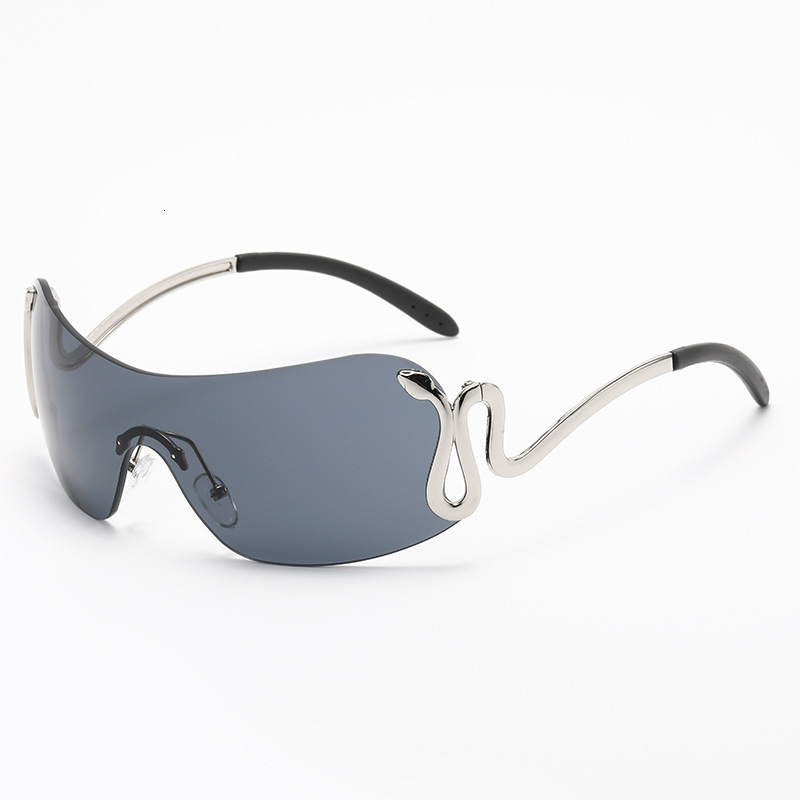 New Frameless Integrated European Designer Sunglasses Fashionable Luxury Glasses Women's Sunglasses Men's Glasses Personalized Trend High-en
