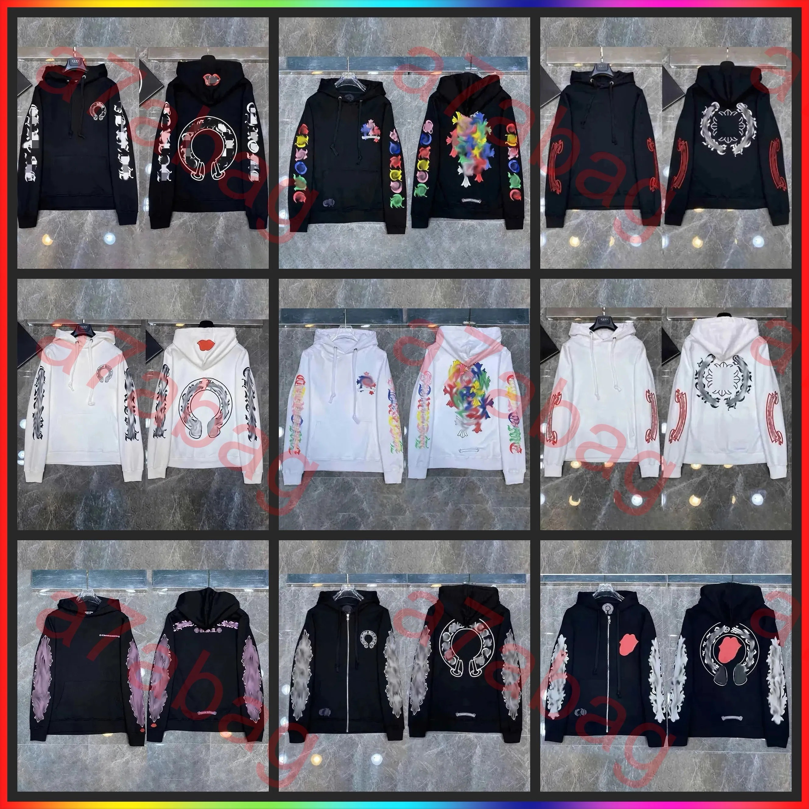 5A chrome hoodie 2025 Designer hoodie high-quality men's and women's hoodies sweatshirts pullovers letter printed zippers long sleeves street fashion tracksuit