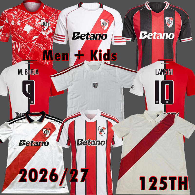 River plate 2026 2027 soccer jerseys BARCO QUINTERO ALVAREZPRATTO camisetas TERCER UNIFORME SOLARI Men Kids Kits Sets 25 26 27 COLIDIO football shirts PALACIOS