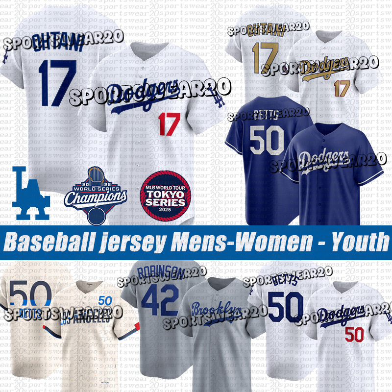 #50 Mookie Betts LA Dodger jersey #17 Shohei Ohtani #5 Freddie Freeman #18 Yoshinobu Yamamoto #31 Tyler Glasnow #13 Max Muncy #7 Blake Snell #25 Tommy Edman Baseball Jerseys