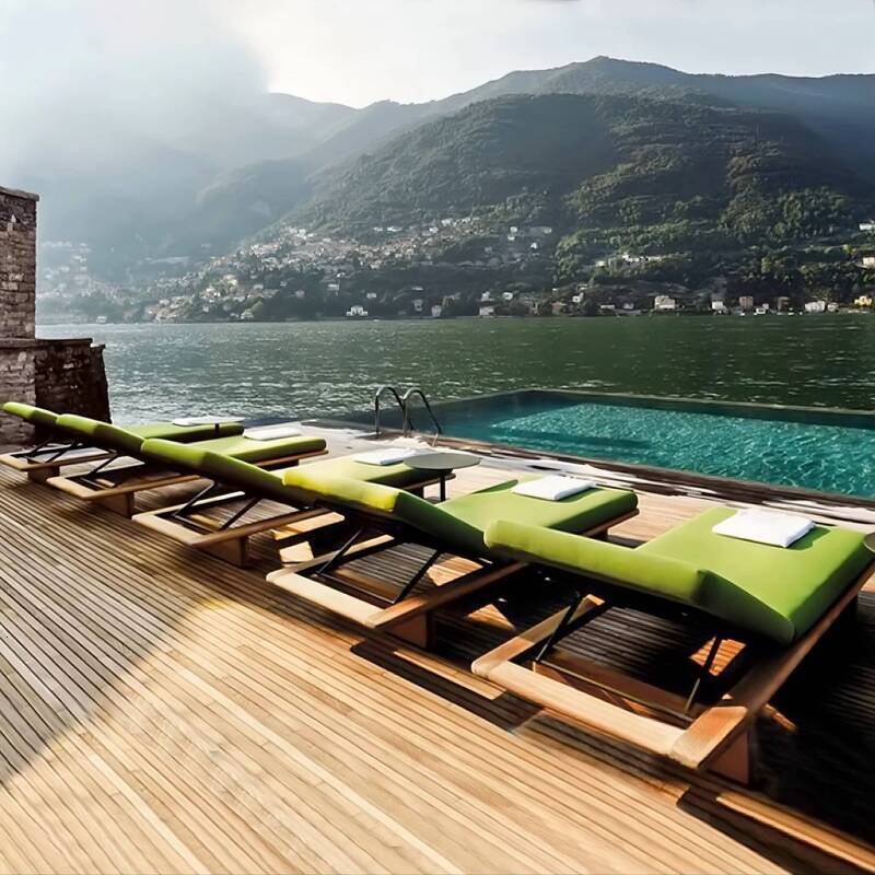 Unique Function Sun Hotel Garden Swimming Pool Teak Sunbathing Lounger Resort Leisure Outdoor Beach Chair