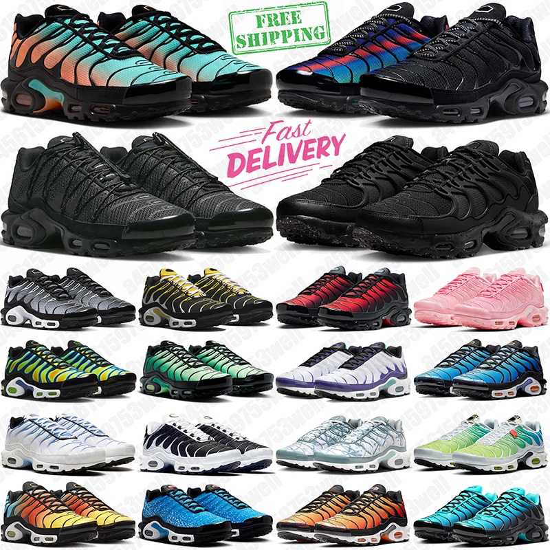 free shipping tn terrascape plus running shoes mens trainers tns Unity Utility Berlin Black White Greedy Hyper Blue tnss womens men outdoor sports sneakers